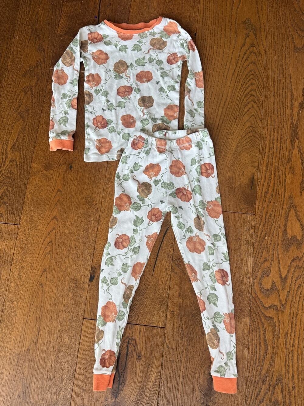 Burt’s Bees Organic Cotton Pumpkin Halloween Pajama Set Size 5